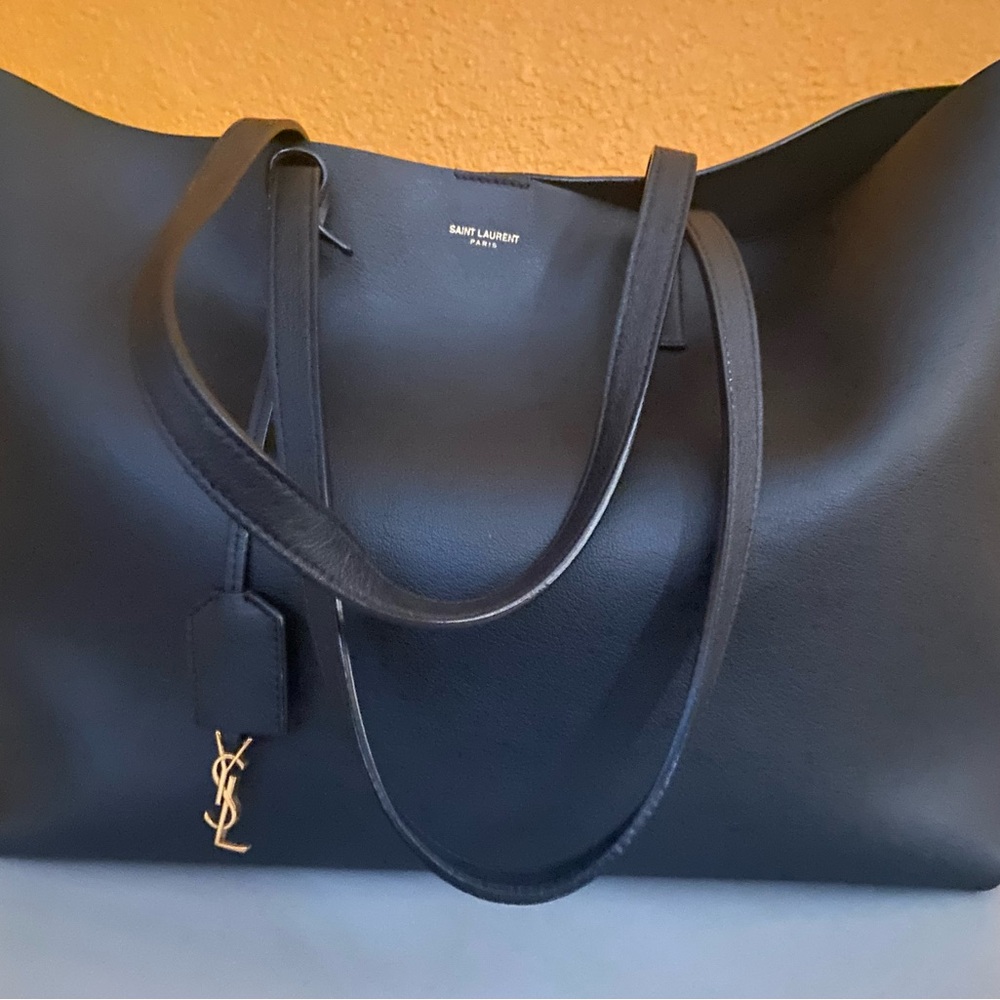 YSL Saint Laurent East West Tote Black Leather